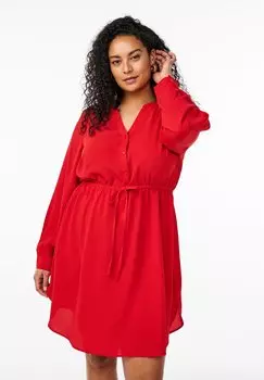 Платье-рубашка Zizzi, красный