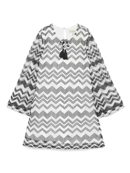 Платье рыхлой вязки TWINSET Kids, белый