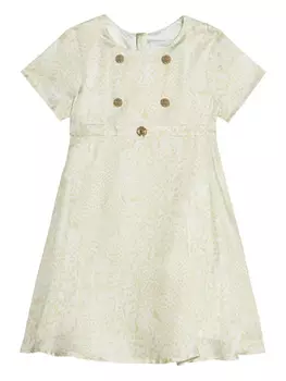 Платье с абстрактным узором Roberto Cavalli Junior, белый