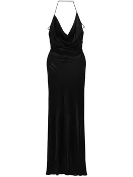 Платье с эффектом капюшона Elisabetta Franchi, черный