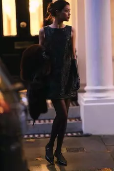 Платье с эффектом кожи. раскрой ZARA, черный