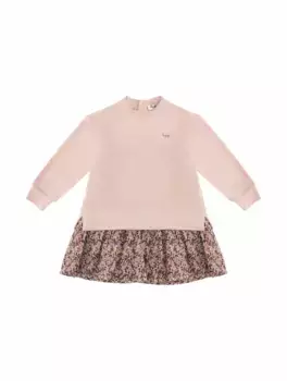 Платье с эффектом многослойности Il Gufo, розовый