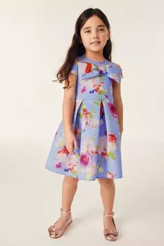 Платье с аквалангом с бантом и сеткой Baker By Ted Baker, синий