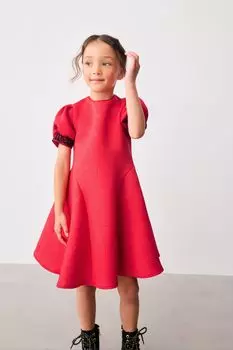 Платье с аквалангом с тисненой сетчатой отделкой Baker By Ted Baker, красный