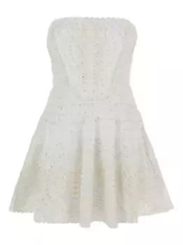 Платье с английской вышивкой Charo Ruiz Ibiza, белый