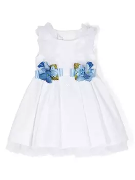 Платье с английской вышивкой Colorichiari, белый