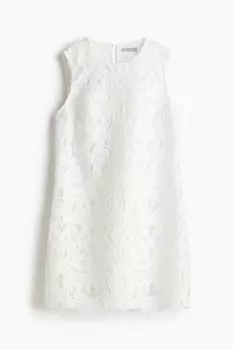 Платье с английской вышивкой H&M, белый