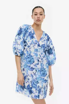 Платье с английской вышивкой H&M, белый