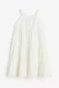 Платье с английской вышивкой H&M, белый
