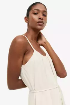 Платье с английской вышивкой H&M, бежевый