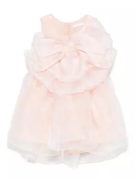 Платье с аппликацией в виде банта Miss Grant Kids, оранжевый