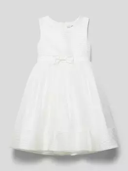 Платье с аппликацией в виде банта Happy Girls, экрю