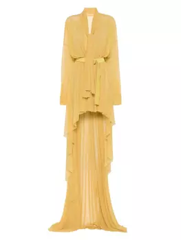 Платье с асимметричным подолом Norma Kamali, желтый