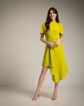 Платье с асимметричным вырезом сзади Dolores Promesas, светло-зеленый