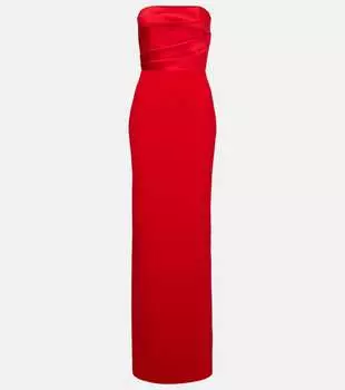 Платье с атласной отделкой Afra Solace London, красный