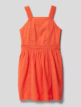 Платье с ажурной вышивкой Scotch & Soda, светло-красный