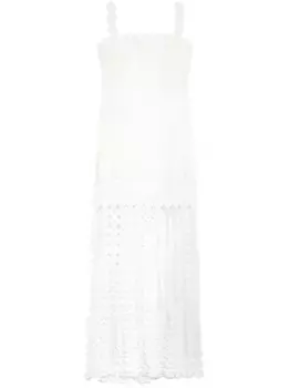 Платье с бахромой Simkhai, белый