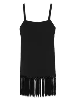 Платье с бахромой Taller Marmo, черный