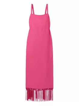Платье с бахромой Taller Marmo, розовый