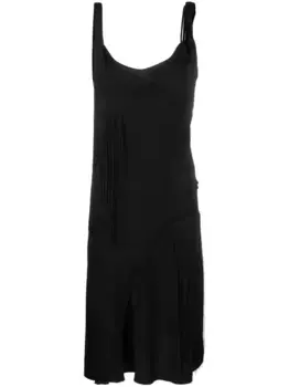 Платье с бахромой VICTORIA BECKHAM, черный