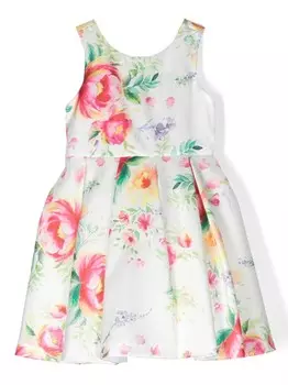 Платье с бантом Abel & Lula, белый