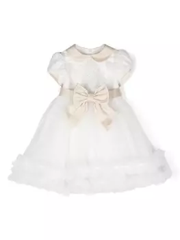 Платье с бантом Colorichiari, белый
