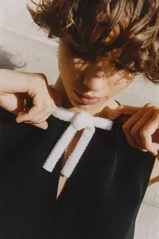 Платье с бантом H&M, черный