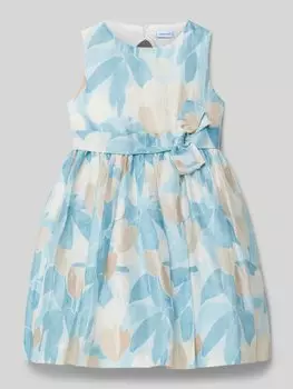 Платье с бантом Mayoral, синий