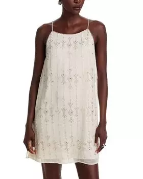 Платье с бисерной отделкой - Exclusive AQUA, коричневый/бежевый