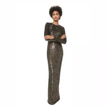 Платье с блестками Michael Kors Stretch Tulle, черный