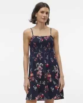Платье с бретельками Honeycomb Vero Moda, темно-синий