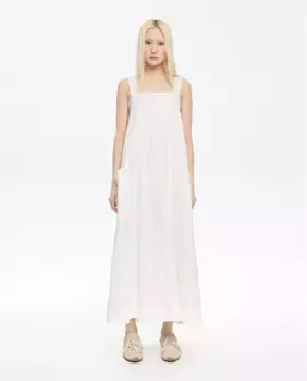 Платье с бретелями и строчкой Bimba y Lola, белый