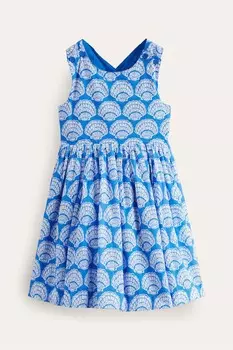 Платье с бретелями перекрещенными на спине Boden, синий