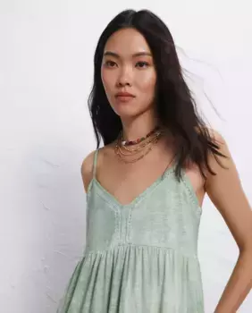 Платье с бретелями Tie Dyed Easy Wear, зеленый