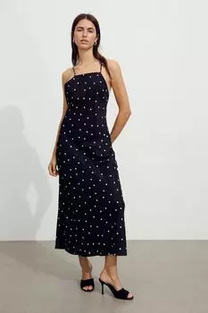 Платье с бретелями, украшенное бисером H&M