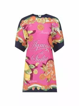 Платье с цитрусовым принтом Dolce&Gabbana