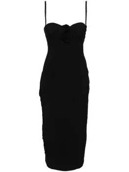 Платье с цветочной аппликацией Blumarine, черный