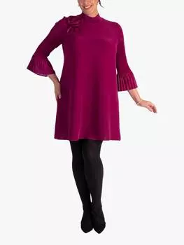 Платье с цветочной аппликацией chesca, цвет Fuchsia