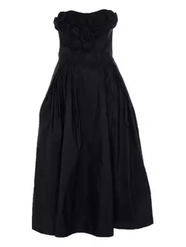 Платье с цветочной аппликацией Elisabetta Franchi, черный