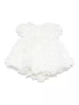 Платье с цветочной аппликацией La Stupenderia, белый