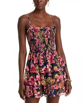 Платье с цветочной юбкой AQUA, мультиколор