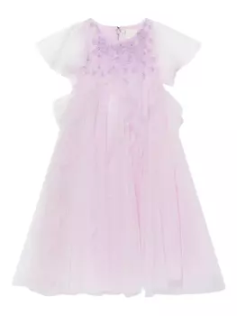 Платье с цветочной вышивкой MAISON AVA, фиолетовый