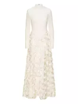 Платье с цветочной вышивкой ROTATE BIRGER CHRISTENSEN, нейтральный