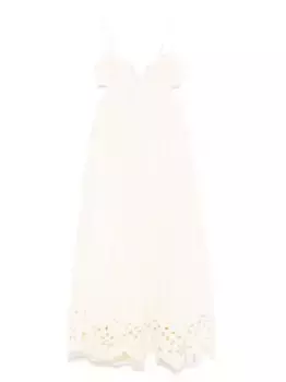 Платье с цветочной вышивкой ZIMMERMANN, нейтральный