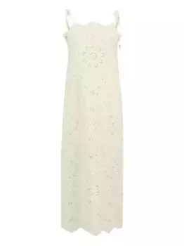 Платье с цветочной вышивкой ZIMMERMANN, нейтральный