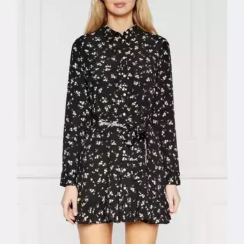 Платье с цветочным поясом Tommy Hilfiger, черный