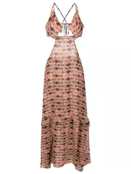 Платье с цветочным принтом Amir Slama, мультиколор