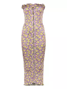 Платье с цветочным принтом Amy Crookes, фиолетовый