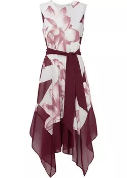 Платье с цветочным принтом Bodyflirt, красный