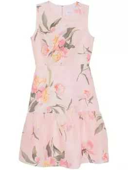 Платье с цветочным принтом Carolina Herrera, розовый